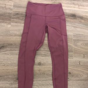 90 degree high waisted leggings mauve w pockets
